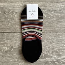 Image of Paul Smith Signature Stripe No Show Socks Trainer Loafer Made In Italy One Size