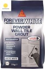 Image of Everbuild Forever White Powder Wall Tile Grout – Water Resistant – Contains Mou