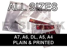 Image of Document Enclosed Envelopes Wallets - A7, A6, A5, DL, A4 size ALL QUANTITIES