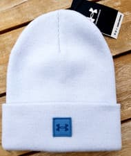 Image of UNDER ARMOUR Ice Blue Cuff Colder Conditions BEANIE Hat UNISEX Toque