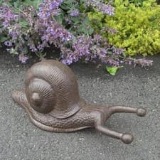 Image of Cast Iron Rustic Snail Boot Jack - Heavy Duty Footwear Aid - Fun Garden Decor