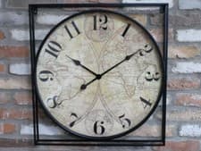 Image of World Map Wall Clock - Stylish Home Decor, Free Delivery