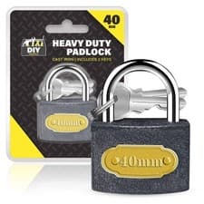 Image of 2pk Padlock 40mm Heavy Duty Iron Outdoor Shed Safety Security Shackle Lock 4 Key