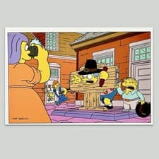Image of The Simpsons 2007 Game Merchandise Vintage PS2 Promo Rare Art Card Artwork Merch