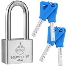 Image of NEVER RUST Heavy Duty Outdoor STEEL Weatherproof Padlock Gate Shed Gym Lock