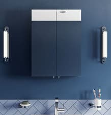 Image of Croydex Bathroom Cabinet Stainless Steel Double Mirror Doors 67 x 50cm - Anton