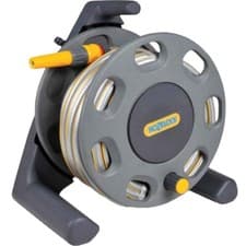 Image of Hozelock Hose Reel Pipe 25m Garden Hosing & Starter Fittings with Nozzle