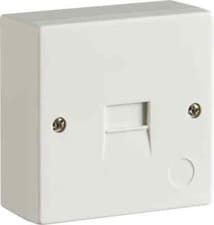 Image of Knightsbridge 7200 2/3A SURFACE Mount Telephone Extension Socket White