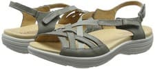 Image of Hotter Maisie Comfort Sandals Size 6 Truffle Nubuck Textile Walking Shoes New