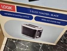 Image of Logik L02TSS17 Black 2-Slice Toaster