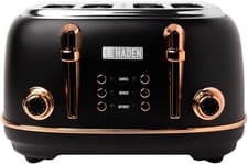 Image of Haden Heritage Black Toaster 4 Slice - Adjustable Browning Control