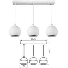 Image of GU10 Light 3 Pendant Drop Fitting Ceiling Rose Surface Mounted Kitchen Bar Lamp