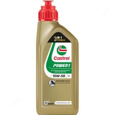 Image of 1 x Castrol Power 1 4T 15W50 Semi Synthetic Motorcycle Engine Oil - 1 Litre
