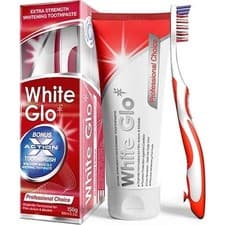 Image of WHITE GLO Extra Strength Whitening Toothpaste Professional Choice 3 And 6 Pack.