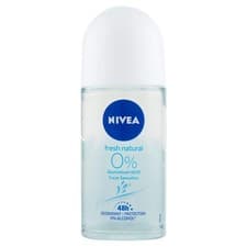 Image of Nivea Roll On Fresh Natural Aluminium Deodorant, 50 50 ml (Pack of 1), Black