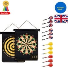 Image of Magnetic Safe Dartboard Ø38cm /15-inch with 12 darts - for Children and Adult...