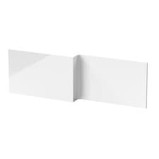 Image of Gloss White L Shape Shower Bath MDF Front Panel from Balterley - Choose Size