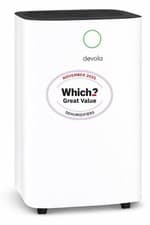 Image of Devola 12L/day Low Energy Dehumidifier Quiet & Energy Efficient (costs less than