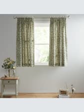 Image of Morris & Co Willow Bough green Pair Lined pencilplt Curtains W167 Drop182cm