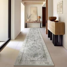 Image of Phantoscope Washable Runner Rug 2'x10' Non-Slip, Vintage Neutral Hallway Rugs fo