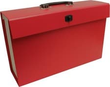 Image of Cathedral Products 21 Pocket Cardboard Expanding File Case - Red