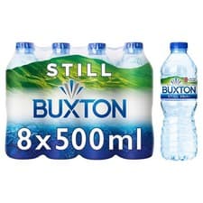 Image of Buxton Still Natural Mineral Water 500ml (Pack of 8)
