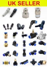 Image of PNEUMATIC PUSH IN FITTING AIR WATER PIPE ALL TYPE FITTINGS 4-6-8-10-12-14-16MM