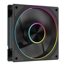 Image of 120mm Powercool Airflow Reverse 120 ARGB PWM Fan, Black, 9 Blade, Static Pressur