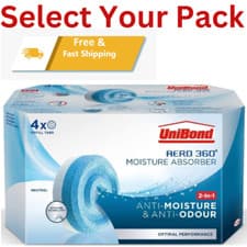 Image of Unibond AERO 360 Moisture Absorber Refills 2- 4 PACK TABLETS 450g REFILLS X 4-2