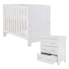 Image of Obaby Nika Mini Nursery Room Set - 2 Piece - Cot Bed & Changing Unit