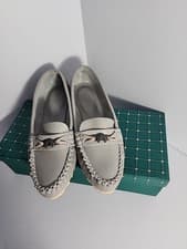 Image of Littlefoot Of Calif. Southwestern Style Slipon Flat Shoe. Gray Size 7M Moccasin