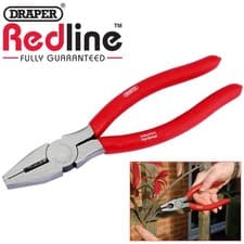 Image of Draper Combination Pliers 200mm Carbon Steel Non-Slip Pvc Dipped Handles 68236