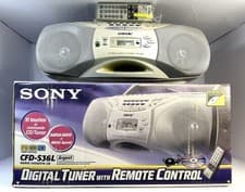Image of Sony CFD-S36L CD/Cassette Radio Remote MEGA BASS & Xpand CD-R/CD-RW Boxed