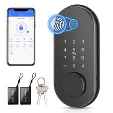 Image of Biometric Smart Lock Fingerprint Door Lock bluetooth App Control Key Password 