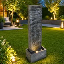 Image of Solar Waterfall Fountain – Outdoor Garden Water Feature with LED