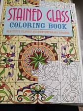 Image of Stained Glass Colouring Book on quality paper NEW RRP £7.99