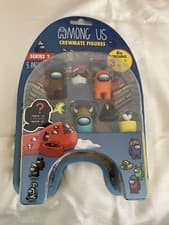 Image of Among US Crewmate Action Figures Set Series 2- Pack of 5 Inc Hat and accessories