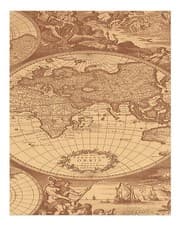 Image of Antique World Map Poster Wall Art - Vintage Style Decor Fine Art Print