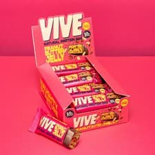 Image of Vive High Protein Bars Peanut Butter Jelly | Vegan Gluten-Free 12 Pack