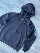 Image of EMPORIO ARMANI EA7 MEN'S BLACK ZIP HOODIE SWEATSHIRT TOP 7VPM66 - XXL - NEW TAGS