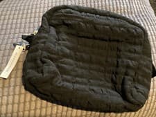 Image of BNWT New Accessorize Black Quilted Make-Up / Wash / Sponge Bag - 22x19x10cm