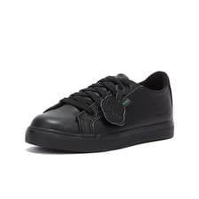 Image of Kickers Kids School Shoes Unisex Tovni Black Lace Up Low-Top Trainers - UK1 EU33
