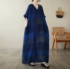 Image of Elegant Abstract Print Maxi Kaftan Dress – Flowy Boho Summer Beach
