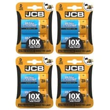 Image of Pack of 8 JCB Ultra Alkaline D Batteries – High Power for Emergency Devices