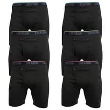 Image of 6 Pack Mens Boxer Shorts Underwear Set Antichafing Boxer Brief Longer Legs