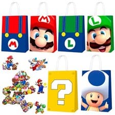 Image of 74 Pcs Super Mario Party Favors Filler Super Mario Bros Party Supplies Gift Bags
