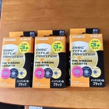 Image of Casio Disc Title Printer Ink Ribbon TR-18BK-3P Black 3 Pack × 3 Boxes