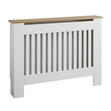 Image of Medium Lloyd Pascal Radiator Cover Vertical Slat White & Natural ExDisplay Boxed