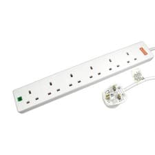 Image of Cables Direct RB-05M06SPD surge protector 6 AC outlets 220-240 V 5 m White