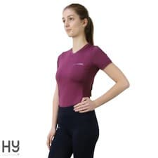 Image of Synergy T-Shirt by Hy Equestrian FIG X SMALL Super Soft Material Mesh Panels